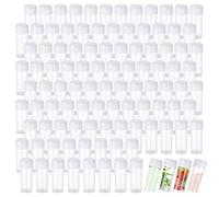 100 Pieces 5ml Plastic Sample Bottles Urine Sample Bottles Small Vial Storage Test Tube Storage Container with Lids for Liquid Powder Capsule