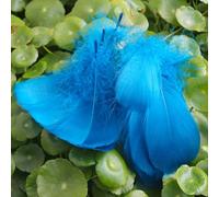 100 Pieces 6-12cm Natural Goose Feathers,Colorful Goose Feathers in Bulk,Luxury Feathers for DIY Craft Wedding Party Home Decorations Dream Catcher (Ink Blue)