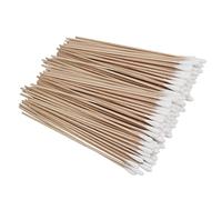 100 Pieces 6 Inch Wooden Sticks Cotton Swab Cleaning Cotton Sticks Wood Buds Makeup Cosmetic Applicator Wood Buds