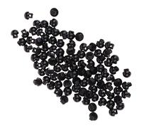 100 Pieces 6mm Plastic Black Mushroom Domed Sewing Buttons DIY Animal Toys Eyes Nose