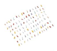 100 Pieces :87 Seated Figures for Model Railway, For HO Scale Plastic People for Train Layouts, Diorama Background Crowd for Wagon and Bus Models(100pcs)