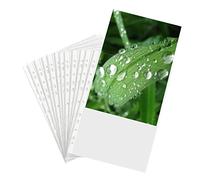 100 Pieces A4 Punched Sheet Protectors, 40 Micron, TRANBO Crystal Clear Plastic Pockets Wallets with 11 Holes for Ring Binders & Files, Top-Opening Sleeves