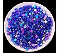 100 Pieces Acrylic Navy Blue Star Beads with Hole 11x10mm Iridescent Star Spacer Beads for Bracelet,Beading Craft Making-with 1.5mm Hole Diameters