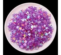 100 Pieces Acrylic Purple Star Beads with Hole 11x10mm Iridescent Star Spacer Beads for Bracelet,Beading Craft Making-with 1.5mm Hole Diameters