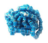 100 Pieces Aluminium Pigeon Leg Rings 8 mm Blue