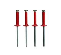 100 Pieces Aluminum Expansion Rivets, Flat Head, 3.2 mm, 4 mm, Red Pop Rivets, Round Head Blind Rivets for Nameplates, Number Plates, Packaging Boxes, Wine Boxes, Gift Boxes(3.2X18mm)