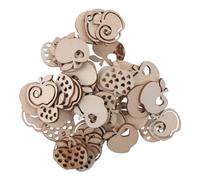 100 Pieces Apple Shaped Wooden Cutouts Unfinished Wooden Crafts Slices Wooden Ornaments,DIY Blank Cutouts Hanging Decorations for DIY