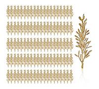 100 Pieces Artificial Flowers for Floating Candles Centerpiece Gold Flower Filler Mini Vase Fillers Filling Floating Candles Filling Flower for Party Home Table Wedding Decoration Vase Fillers(Gold)