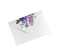 100 Pieces Beautiful White Flowers Patterned Envelopes from Premium 200g Paper Perfect for Letters and Note Old Floral Envelopes