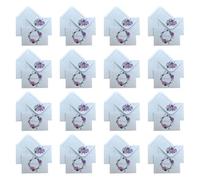 100 Pieces Beautiful White Flowers Patterned Envelopes from Premium 200g Paper Perfect for Letters and Note Old Floral Envelopes