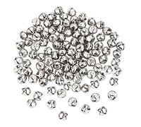 100 Pieces Bells, 0.5 Inch Metal Bells Mini Craft Bell Bulk for DIY Decoration (Silver Color)