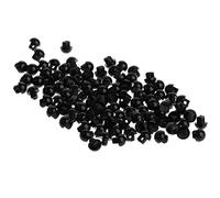 100 Pieces Black Mushroom Sewing Buttons For Doll Eyes Nose Making 6mm - 6mm