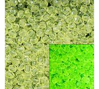 100 Pieces Bohemian Crystal Glass Beads, 4mm Faceted Fire Polished Round, Fluorescent Uranium Yellow-Green,