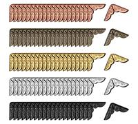 100 Pieces Book Corner Protector, Metal Corner Protector, Photo Corner for Scrapbooking, Triangular Edge Decor for Books, Book Protection Corner