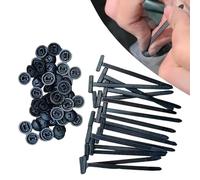 100 Pieces Car Repair Cable Ties, Cable Tie Buckle Set, Multipurpose Cable Fastener for Car, Heavy Duty Self-Locking Zip Ties Holder with Pin & Button Desig