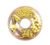 100 Pieces Card Push Pins, Paper Clips, Long Tail with Organized Transparent Box for Office, Class, School, Office, Stationery Set, Card Pins for Travel, Push Pin Binder, Assorted