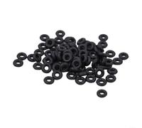 100 Pieces Carp Fishing Rigs O Rings for Wacky Rigging Worm Connectors Tackle Accessories (1#)