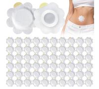 100 Pieces Castor Oil Patches Belly Button Patch (Oil-Free) Plum Blossom-Shaped Patches Freely configurable dressings, Suitable for Work, Travel, and Everyday Life