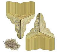 100 Pieces Corners for Stairs, Multi-Functional Retro Staircase Corners, Decorative Corner Guards for Antique Boxes, Elegant Corner Guards for Furniture Corners