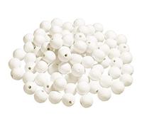 100 Pieces Cotton Spun Paper Balls 15 mm White Natural Spun Cotton Paper Balls Coloring for Making Flowers DIY Crafts Decorations