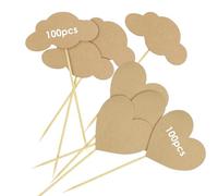100 Pieces Cupcake Decoration Plug-Ins, Toothpicks with Flags, Love Decoration Plug-Ins, Cloud Decoration Plug-Ins, Wedding Decoration Cake Topper