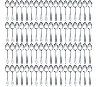 100 Pieces Dinner Spoons Set 6.69 Inches Silverware Spoons Bulk Stainless Steel Tablespoons Food Grade Spoon for Home Restaurant Kitchen Dishwasher Safe