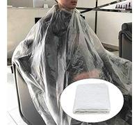 100 Pieces Disposable Hairdressing Capes, Disposable Hair Cutting Capes Transparent Waterproof Capes Salon Gown Capes Cloth Apron