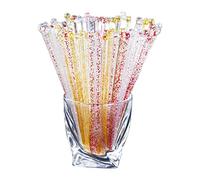 100 Pieces Disposible Plastic Round Top Crystal Swizzle Sticks Ball Head Stirrer, Cocktail Coffee Drink Stirrers Cake Sticks, Multi Color