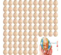 100 Pieces DIY Paper Mache Easter Eggs Bulk 2.95 Inches Eggs Easter Craft Supplies for Easter DIY Craft Ornaments Brown
