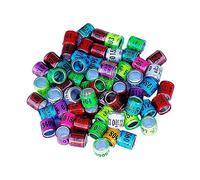 100 Pieces Dove Foot Bands Durable Bird Pigeon Leg Rings for Lovebird Duck Poultry Multi Color, Multi-color, 0.8x1.1 cm