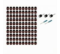 100 Pieces Drum Assembly Rotary Sanding Kit With Resin Bonded Sleeves Rubber Expanding Mandrels Blue Handle Screwdrivers Suitable For Shaping Deburring Polishing Tasks