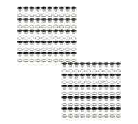 100 Pieces Eyelet Grommet Tool Kit Heavy Duty for Scrapbooking Clothes Shoes Gloss Black Outer Diameter 8mm