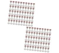 100 Pieces Eyelet Grommet Tool Kit Heavy Duty for Scrapbooking Clothes Shoes Pink Outer Diameter 8mm