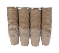 100 Pieces Fiber Based Growth Starter Pots Perfect for Raising Vegetables Flowers and Tiny Bushes Compact Seedling Growing Cups
