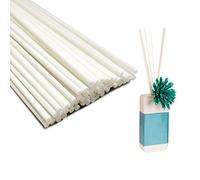 100 Pieces Fiber Reeds Diffuser Replacement Refill Sticks Eco-Friendly Natural Rattan Wood Sticks 3 * 20（Pack of 100 Fiber Sticks）White