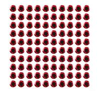 100 Pieces Fishing Lure Eye Stickers for Fly Tying, 3D Reflective Fish Eye Decals Made from Rubber Material, Fishing Accessories (14mm Red)