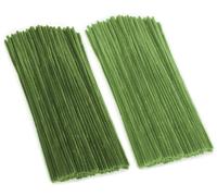 100 Pieces Green Craft Pipe Cleaners, 6 mm x 30 cm Long Pipe Cleaners, Flexible Chenille Stems Craft Supplies, Chenille Wire Bending Plush for DIY, Art Project, Christmas Decoration (2 Styles Green)