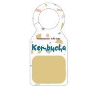 100 Pieces Growler Tags for Kombucha - 5.5 x 2.5 Inch Writable Drink ID Labels for Fermented Tea, Flavored Kombucha & Craft Beverages - Durable Paper Neck Tags for Breweries, Tea Shops & Home Brewing