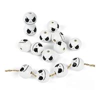 100 Pieces Halloween Wooden Beads Black White Skeleton Christmas Wood Beads Grimace 16mm Spacer Bubblegum Bead for DIY Craft Halloween Party Home Decor