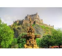 100 Pieces Jigsaw Puzzle Edinburgh Castle Scotland Fountain Classic Puzzle Diy Kit Toy Home Decor A31 45,5x35,5CM