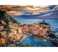 100 Pieces Jigsaw Puzzles For Adults Cinque Terre Sunset Landscape Challenging Puzzle Natural Scene Hard Puzzles Great Gift For Family Fun Puzzle Games Toys 45,5x35,5CM