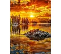 100 Pieces Jigsaw Puzzles For Adults Educational Game Challenge Toy Gifts 100 piece puzzles for adults Family Activity Game Puzzle Autumn Sunset Lake