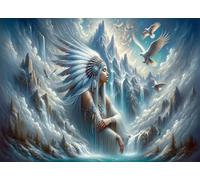 100 Pieces Jigsaw Puzzles For Adults Educational Game Challenge Toy Gifts 100 piece puzzles for adults Family Activity Game Puzzle Fantastic Indian Woman Birds