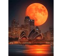 100 Pieces Jigsaw Puzzles for Adults,Family Challenging Puzzle Game,Fun Intellectual Art puzzles for Decompression and Home Decor Sydney City Night(15.7x11 inch)