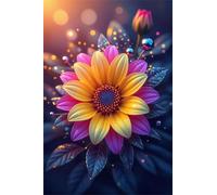 100 Pieces Jigsaw Puzzles for Adults,Family Challenging Puzzle Game,Fun Intellectual Art puzzles for Decompression and Home Decor Colorful Daisy Flowers(15.7x11 inch)