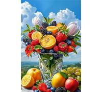 100 Pieces Jigsaw Puzzles for Adults,Family Challenging Puzzle Game,Fun Intellectual Art puzzles for Decompression and Home Decor Summer Fruits(15.7x11 inch)