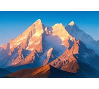 100 Pieces Jigsaw Puzzles for Adults,Family Challenging Puzzle Game,Fun Intellectual Art puzzles for Decompression and Home Decor Snow Mountain(15.7x11 inch)