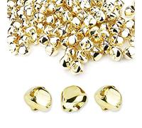 100 Pieces Jingle Bells,TopE 25mm Metal Jingle Bells for DIY Crafts,Christmas,Party,Wedding Deco (Gold, 25mm)
