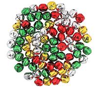 100 Pieces Jingle Bells,TopE 25mm Metal Jingle Bells for DIY Crafts,Christmas,Party,Weeding Deco (Colorful, 25mm)