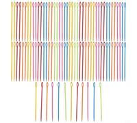 100 Pieces Large Eye Plastic Sewing Needles for Thread Wool Embroidery Craft with Blunt Tips, Safe for Kids and Adults, Ideal for Needlework and DIY (15cm)